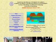 Tablet Screenshot of hydrometallurgy.metal.ntua.gr